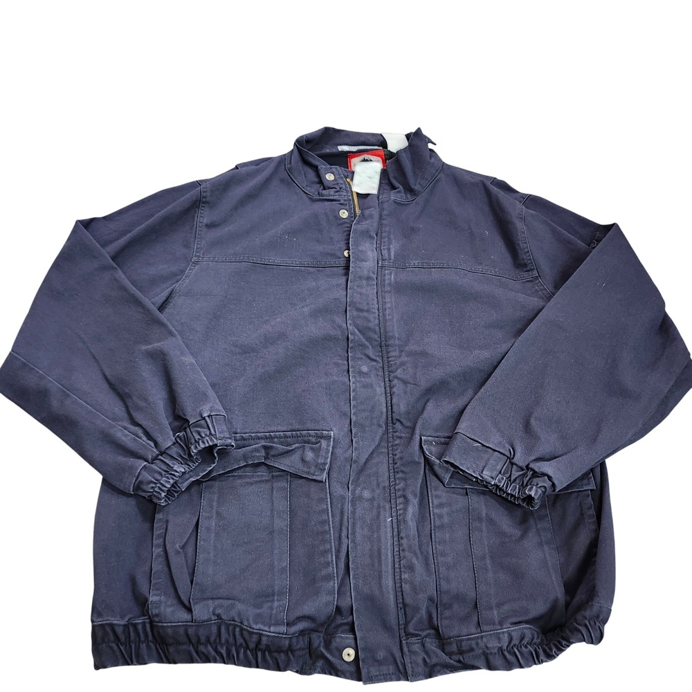 Steelguard Pro Jacket Mens 1XLL Workwear Navy Blue Flame Resistant EUC